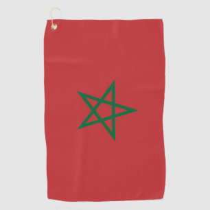 Golfhandtuch mit marokkanischer Flagge