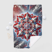 Golfhandtuch mit norwegischen Farben (Insitu)