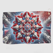 Golfhandtuch mit norwegischen Farben (Horizontal)