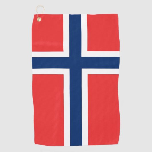 Golfhandtuch mit norwegischer Flagge (Vorderseite)
