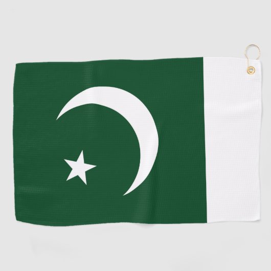 Golfhandtuch mit pakistanischer Flagge (Horizontal)
