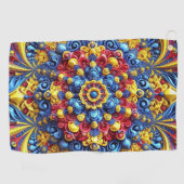 Golfhandtuch mit rumänischen Farben (Horizontal)