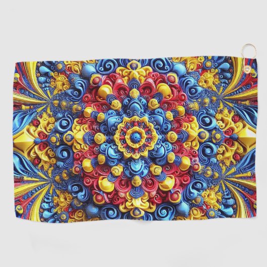 Golfhandtuch mit rumänischen Farben (Horizontal)