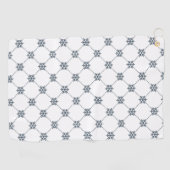 Golfhandtuch mit schwarzem Damaskmuster (Horizontal)