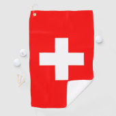 Golfhandtuch mit Schweizer Flagge (Insitu)