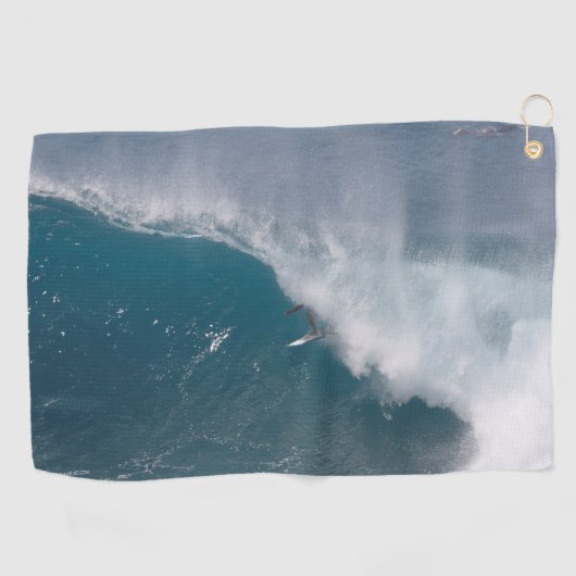 Golfhandtuch mit Surfbrett (Horizontal)