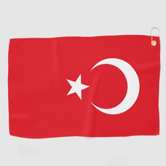 Golfhandtuch mit türkischer Flagge (Horizontal)