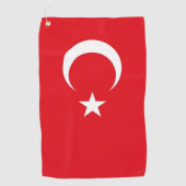 Golfhandtuch mit türkischer Flagge (Vorderseite)