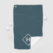 Golfhandtuch | modernes geometrisches Monogramm In (Insitu)