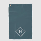 Golfhandtuch | modernes geometrisches Monogramm In (Vorderseite)