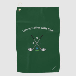 Golfhandtuch Personalisiert Monogram - Kostenvoran
