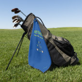Golfhandtuch Personalisiert Monogram - Zitat nachl (Gras)