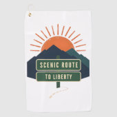 Golfhandtuch 'Scenic Route To Liberty' (Vorderseite)