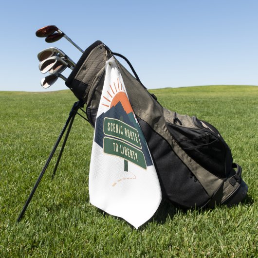 Golfhandtuch 'Scenic Route To Liberty' (Gras)