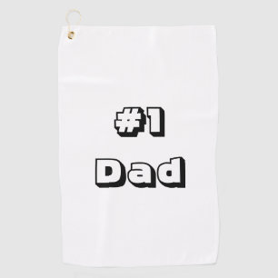 Golfhandtuch Weiß Golfhandtuch #1 Dad