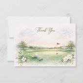 GOLFHOCHZEIT Danke Karte (Vorderseite)