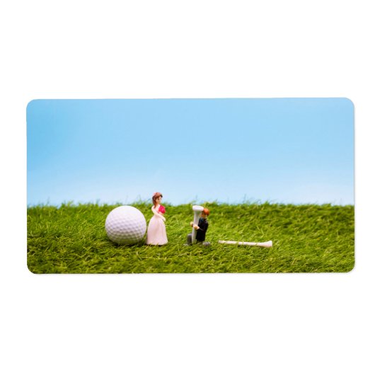 Golfhochzeit mit Braut- und Bräutigam-Rücksendeadr (Vorne)