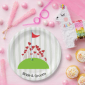 Golfhochzeit mit viel Liebe beim Golfer unter der Pappteller (Party)
