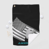 Golfing America & United Staaten, Adler / Fahne Golfhandtuch (Insitu)