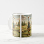 Golfing Animal Coffee Mug Kaffeetasse (Vorderseite Links)