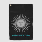 Golfing Argentina & Sol De Mayo Wappen /Flag Golfhandtuch (Vorderseite)