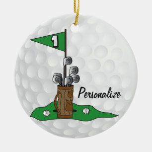 Golfing 🏌️ ‍ auf der grünen ♀️   Perso Keramikornament