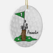 Golfing 🏌️ ‍ auf der grünen ♀️ | Personalisieren  Keramikornament (Rechts)