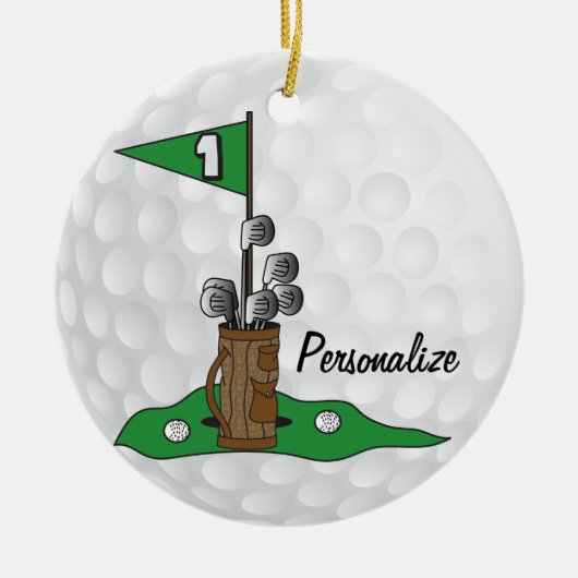 Golfing 🏌️ ‍ auf der grünen ♀️ | Personalisieren  Keramikornament (Vorne)