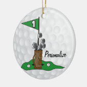 Golfing 🏌️ ‍ auf der grünen ♀️ | Personalisieren  Keramikornament (Links)