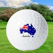 Golfing Australia & Australian Flag / Aussie Golfball