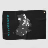 Golfing Australia & Australian Wappen / Flagge Golfhandtuch (Horizontal)