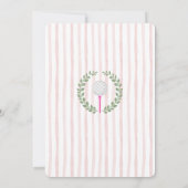 Golfing Bachelorette Par-T-Shirt Einladung (Rückseite)