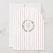 Golfing Birthday Party Einladung (Rückseite)