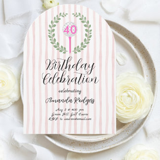 Golfing Birthday Party Einladung