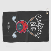 Golfing Bug Niedlich Outdoor Sports Golf Gag Neuhe Golfhandtuch (Horizontal)