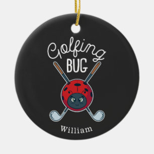 Golfing Bug Sports Gag Neuheit Golf Keramik Ornament
