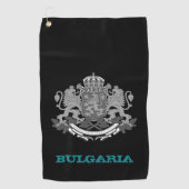 Golfing Bulgarien & Bulgarisches Wappen / Flagge Golfhandtuch (Vorderseite)