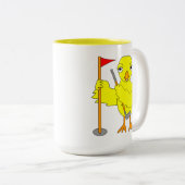 Golfing Chick Zweifarbige Tasse (VorderseiteRechts)
