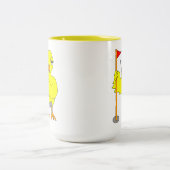 Golfing Chick Zweifarbige Tasse (Mittel)