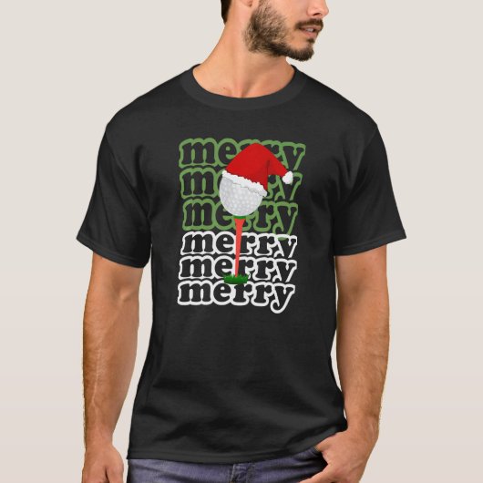 Golfing Christmas Holiday Golf Ball 2 T-Shirt (Vorderseite)