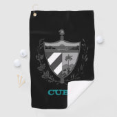 Golfing Cuba & Cuban Wappen / Flagge Golfhandtuch (Insitu)