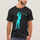 Golfing - Cyan T-Shirt (Vorderseite)