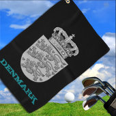 Golfing Denmark & Dänisches Wappen / Flagge Golfhandtuch