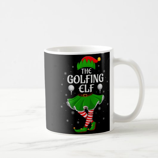 Golfing Elf Christmas Family Girls Women Elf Squad Kaffeetasse (Rechts)