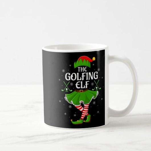 Golfing Elf Christmas Girls Women Elf Squad Xmas F Kaffeetasse (Rechts)