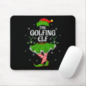 Golfing Elf Christmas Girls Women Elf Squad Xmas F Mousepad (Mit Mouse)