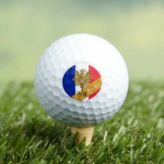 Golfing France & Monogram, französische Flagge /go Golfball (Insitu T-Shirt)