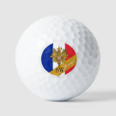 Golfing France & Monogram, französische Flagge /go Golfball (Vorderseite)