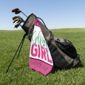 Golfing Girl individuell angepasst Golfhandtuch (Gras)