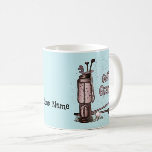 Golfing Granny Kaffeetasse (VorderseiteRechts)
